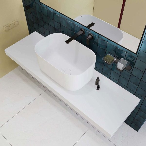 Умывальник Kupala CHASHA накладной 600X400X320 мм белый матовый