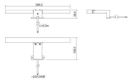 *99.9822 PRIME Cветильник д/зерк. шкафа LED