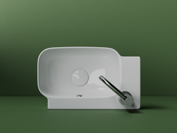 Ceramicanova Умывальник Element 403*249*140, с отверстием под смес. слева, чаша справа, белый