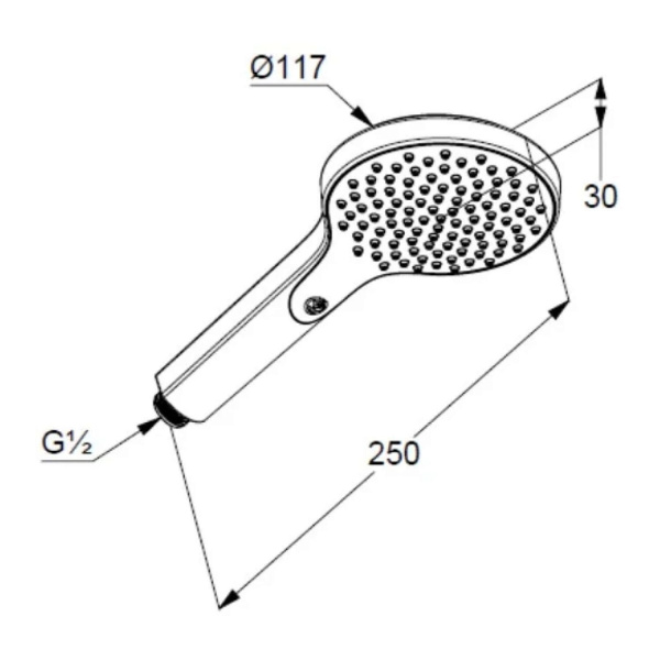 KLUDI DIVE Ручной душ  xDive 1S черный матовый
