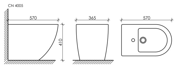 Напольное биде Metropol