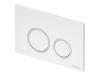 9940103 TECEspring, панель смыва с круглыми кнопками, белый глянец/хром глянец
