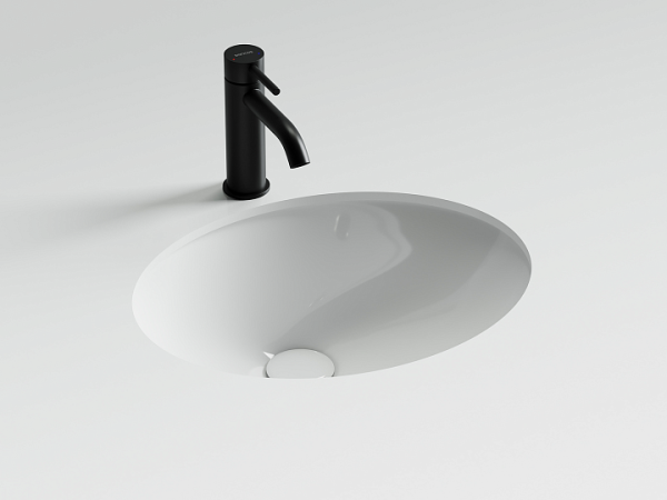 Ceramicanova Умывальник Era прямоугольный 465x380x190 встраиваемый снизу, с отверст.слива-перелива