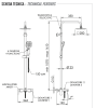 Душевая система с изливом Remer Dream D34A8MPUFM25T