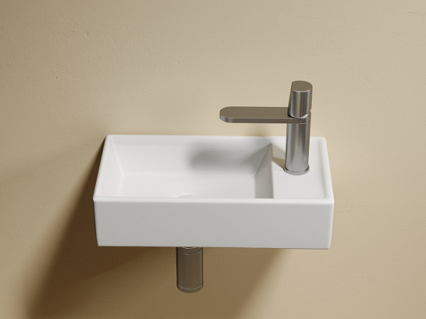 Ceramicanova Умывальник подвесной прямоугольный Element  407*217*100мм, чаша слева, бел. мат.