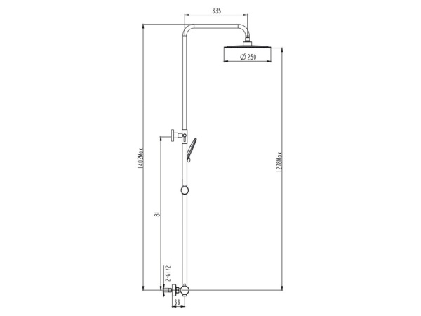 IO Душевая система Inverter R, белый
