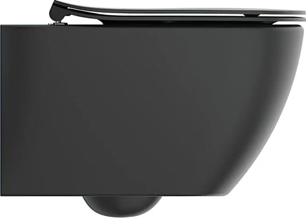 IS IDEALMOOD Aquablade подвесной унитаз с сиденьем и крышкой с микролифтом, Silk Black (черный мат)