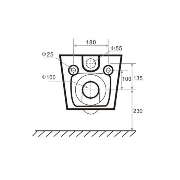 Комплект TECEspring, панель смыва с прямоуг. кнопками, хром глянц., унитаз модель R