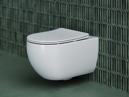 Ceramicanova Унитаз подвесной  Long Rimless, глубокий смыв,с ультра тонким сидением