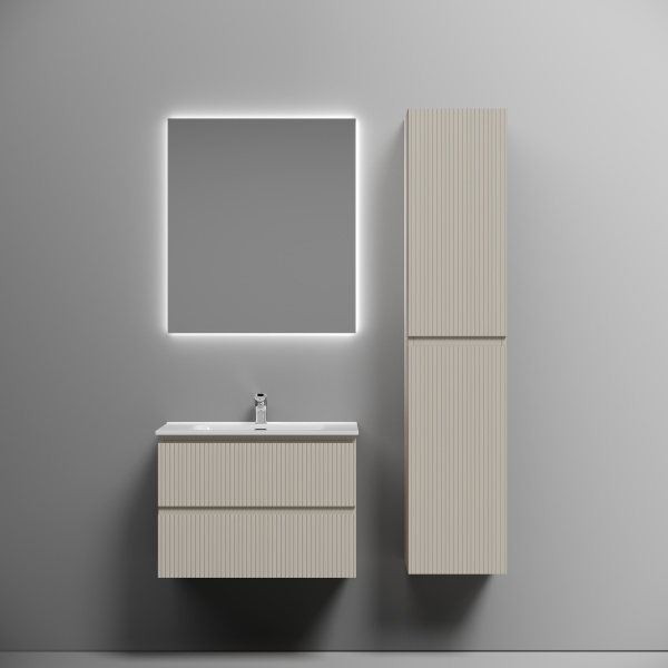 Sancos Тумба подвесная Snob T два ящика, доводч., система Soft close 690х445х500,Beige Soft 