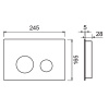 S240110 TECEspring LT Панель смыва из пластика для унитазов c двумя режимами смыва, цвет белый гл.