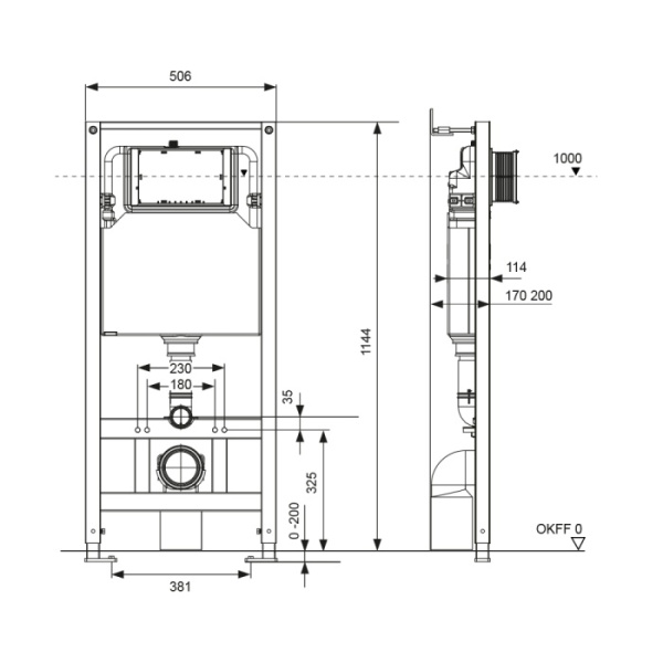 Комплект TECEspring Base, панель смыва LT с круглыми кнопками, хром глянц., унитаз модель S NEW