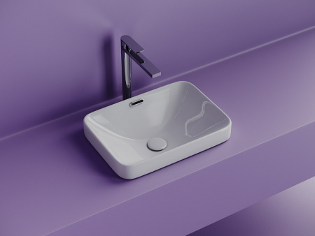 Ceramicanova Умывальник встраиваемая сверху прямоугольный Element 460x330x170