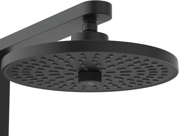 IS Душевая система ALU+ с термостатом, черный матовый