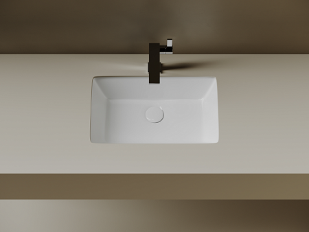 Ceramicanova Умывальник Era прямоугольный 525x345x175 встраиваемый снизу, с отверст.слива-перелива