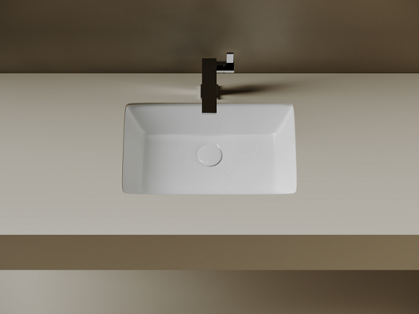 Ceramicanova Умывальник Era прямоугольный 525x345x175 встраиваемый снизу, с отверст.слива-перелива