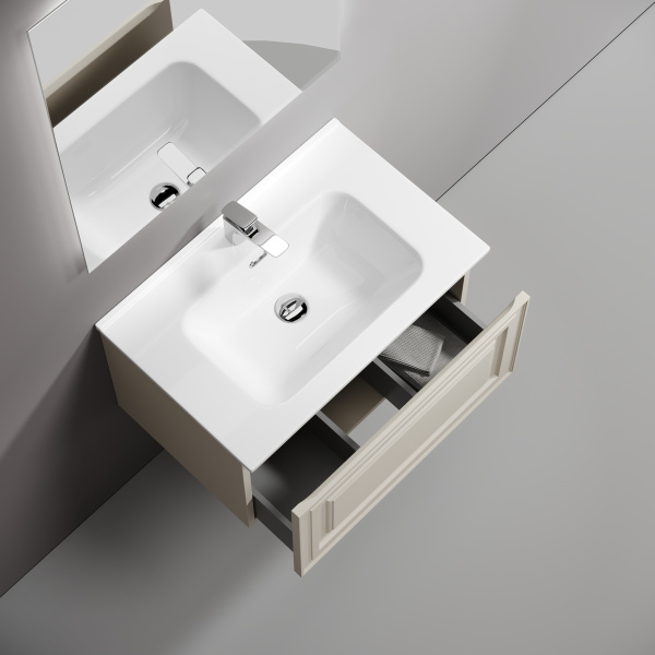 Sancos Тумба подвесная Very, один ящик, доводчики, система пл. закрыв. 690х445х406 бежевый