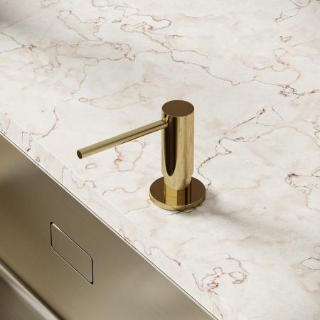 Sancos Дозатор для кухонной мойки, объем 500 мл, цвет полированное золото, арт. SC40100ZG