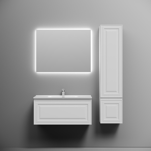 SANCOS Тумба подвесная Very 890х445х406, c одним  ящиком, Bianco