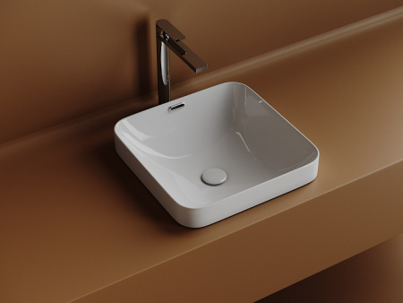 Ceramicanova Умывальник встраиваемая сверху квадратная Element 438x438x172