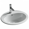 CERAMICANOVA Раковина встраиваемая сверху Sun с отв. слива - перелива овальной формы 565x495x200
