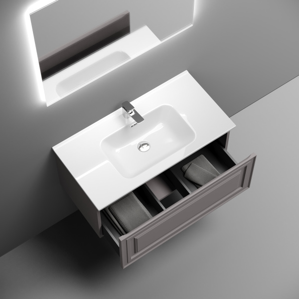 SANCOS Тумба подвесная Very 890х445х406, c одним  ящиком, Doha Soft