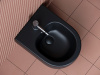 Ceramicanova Подвесное биде PLAY, отверстие под смеситель, с крепежом, черый матовый