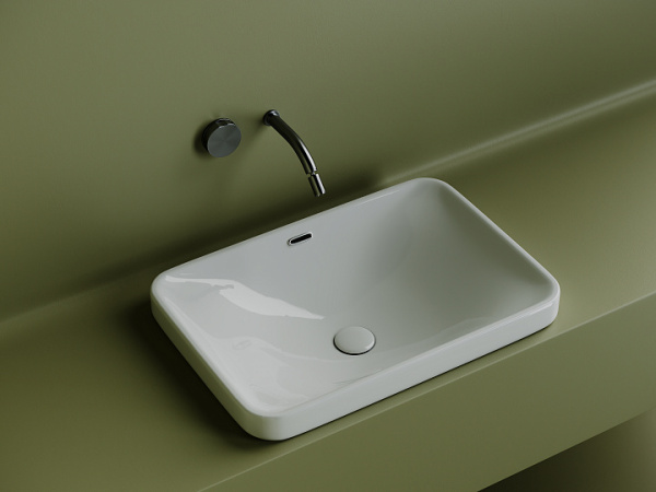 Ceramicanova Умывальник прямоугольный встраиваемый сверху в столешницу Element 605*415*185 мм