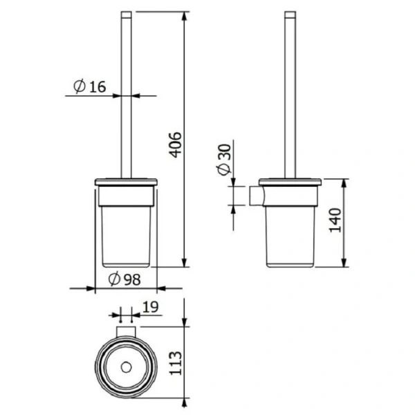KLUDI-VELA R туалетный гарнитур брашированный никель