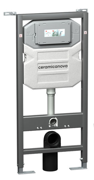 Ceramicanova Сет 4 в 1(Подвесной унитаз Metric Rimless арт. CN3007+шумоиз.CN1000+кнопка Round CN1001