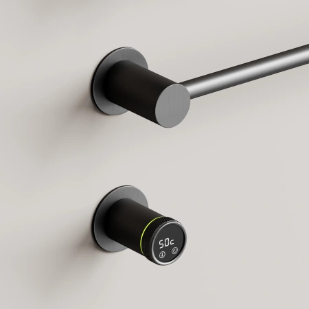 Sancos Полотенцесушитель Linea электрический встраиваемый , вороненая сталь