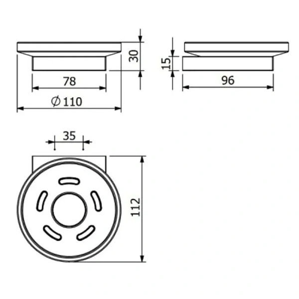 KLUDI-VELA C мыльница оружейная сталь