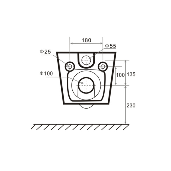 Комплект TECEspring, панель смыва с кругл кнопками LT, черный матовый, унитаз модель R