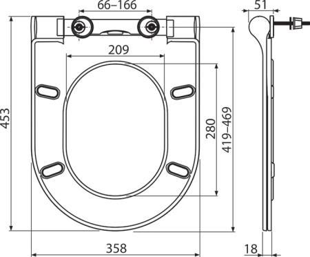 X01550 Сиденье для унитаза Ravak Uni Chrome Slim белое