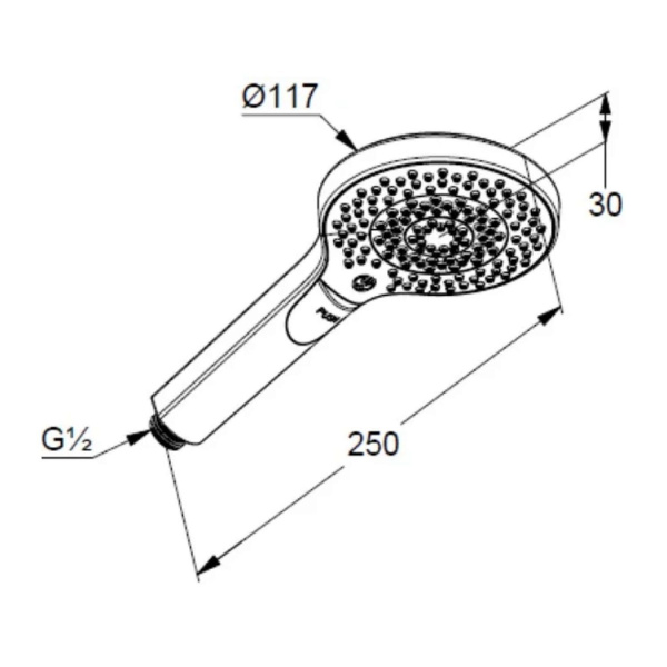 KLUDI DIVE Ручной душ xDive 3S черный матовый
