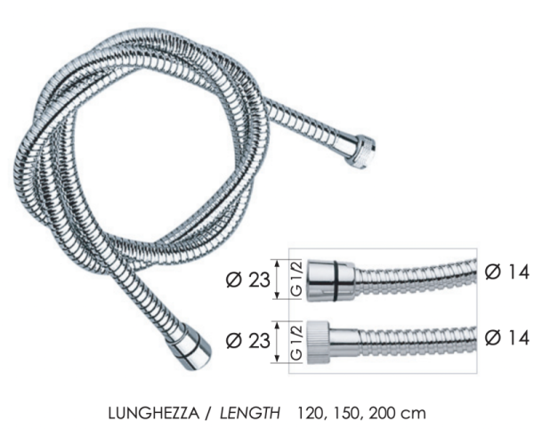 Шланг для душа 150 см Remer 333CN150