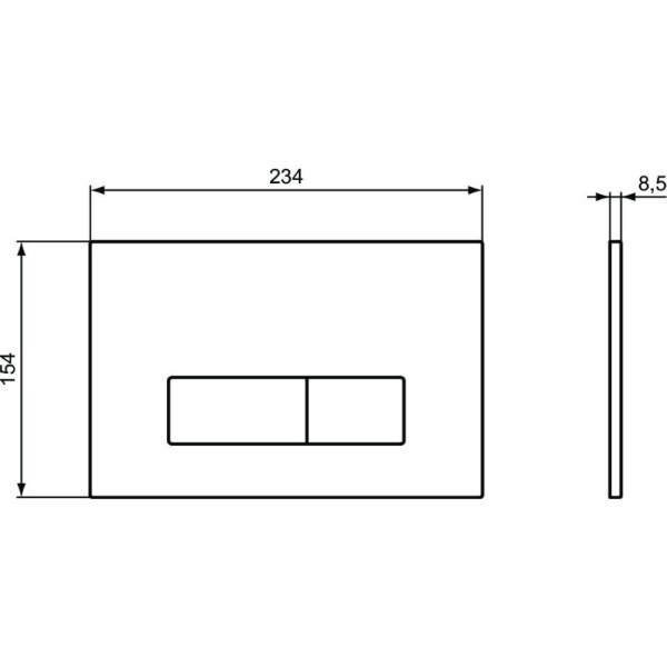 IS Панель смыва OLEAS™ M2 механическая, двойной смыв,  Silk Black (Черный матовый)