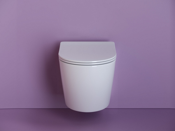 Ceramicanova Унитаз подвесной Uno Rimless, с ультратонким сиденьем, микролифт, белый