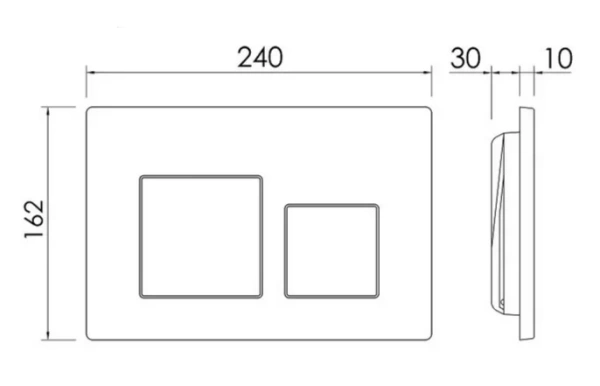 Комплект Подвесной унитаз NEW DAY Rimless + Система инсталляции Balance кнопка Square, черный матовы