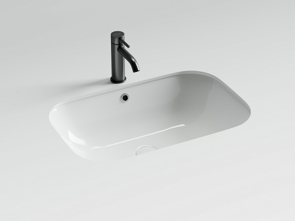 Ceramicanova Умывальник Era прямоугольный 515x380x195 встраиваемый снизу,с отверст.слива-перелива