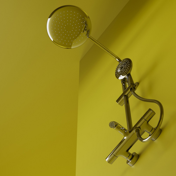 Sancos Душевая стойка SANCOS Game д/душа с термостат. смесителем, изливом, хром глянец