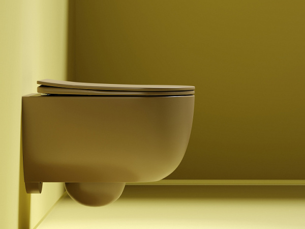 Ceramicanova Унитаз подвесной Modena Rimless с микролифтом, капучино мат.