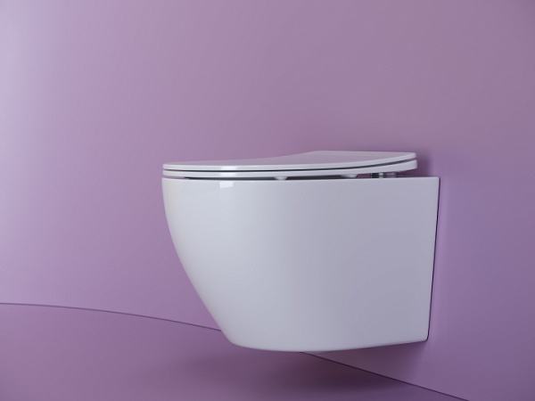 Ceramicanova Унитаз подвесной Uno Rimless, с ультратонким сиденьем, микролифт, белый