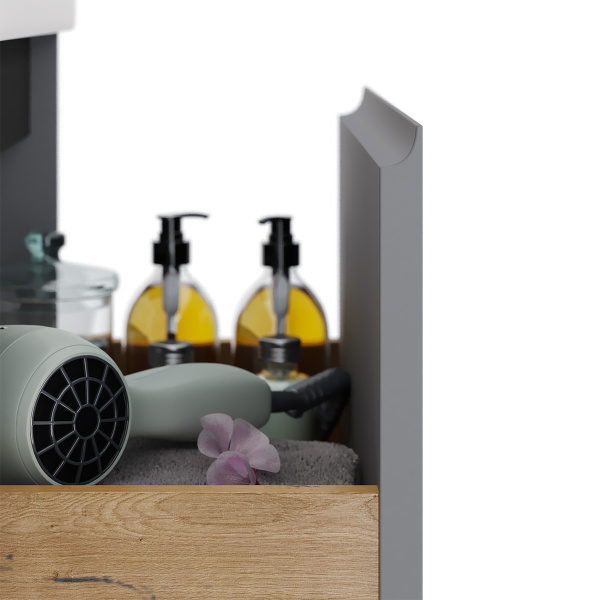 Dreja Luxury, 70 см, Тумба подвесная, 1 ящик,   серый базальт