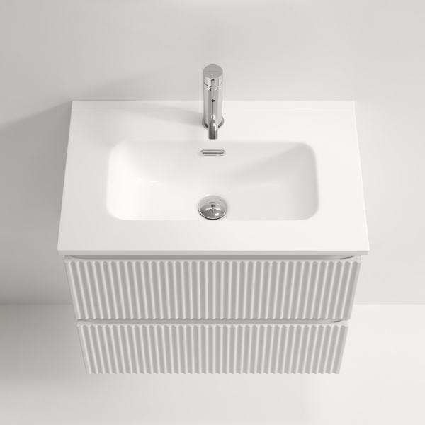 Sancos Тумба подвесная Snob R, два ящика, доводчики скрытого монтажа, 590х390х500, белый