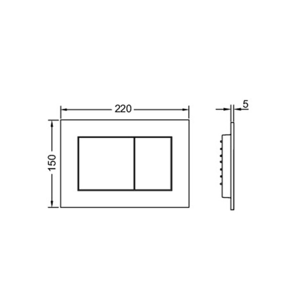 9240402 ТECEnow Панель смыва хром. матовый