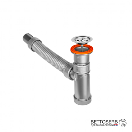 Сифон для раковины BETTOSERB Встроенный гидрозатвор высотой 34 мм и силиконовая мембрана