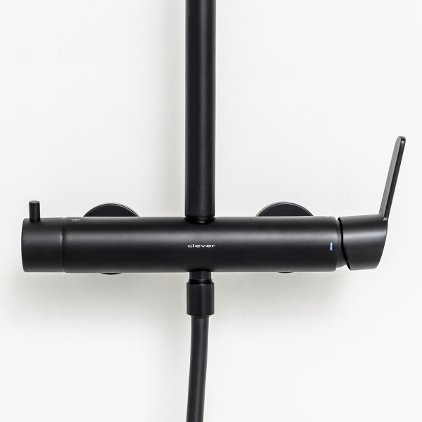 Душевая система CLEVER PANAM EVO XTREME, регул., черный матовый