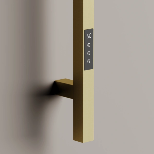 Полотенцесушитель электрический Sancos Линн (Linn) 150x3 I-образный брашированное золото SC13002BG