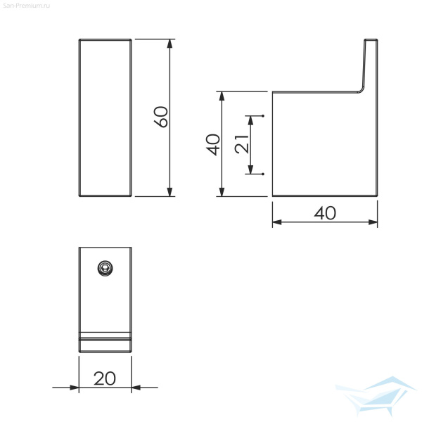 KLUDI-VELA C  крючок, белый матовый